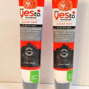 2 X Yes to Tomatoes Detoxifying Charcoal Peel Mask